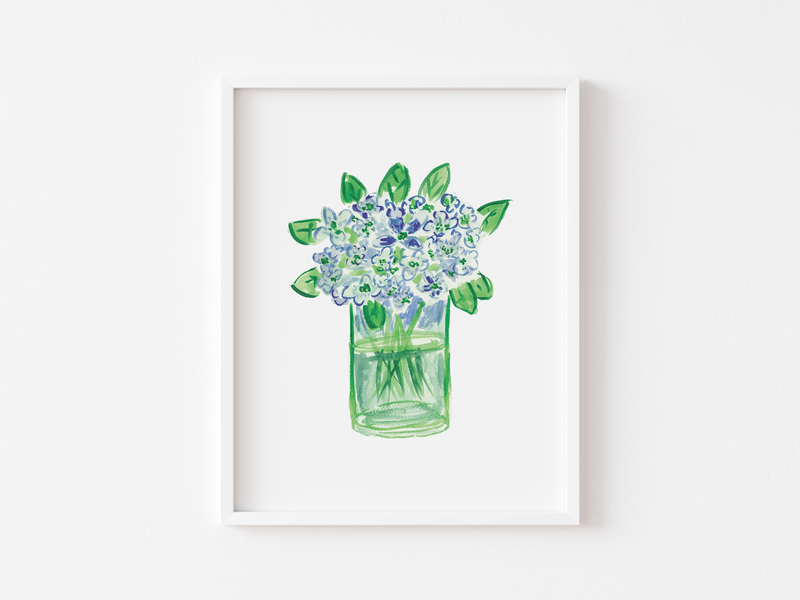 Inspired Hydrangea Art Print