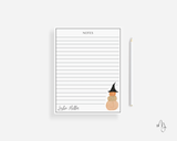 Personalized Witch's Hat Pumpkin Stack Small Notepad