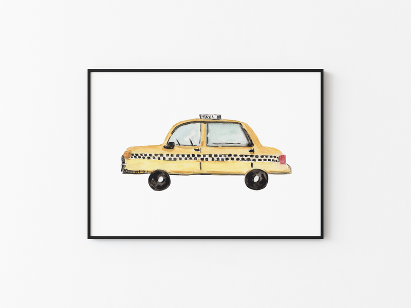 Yellow Taxi Art Print