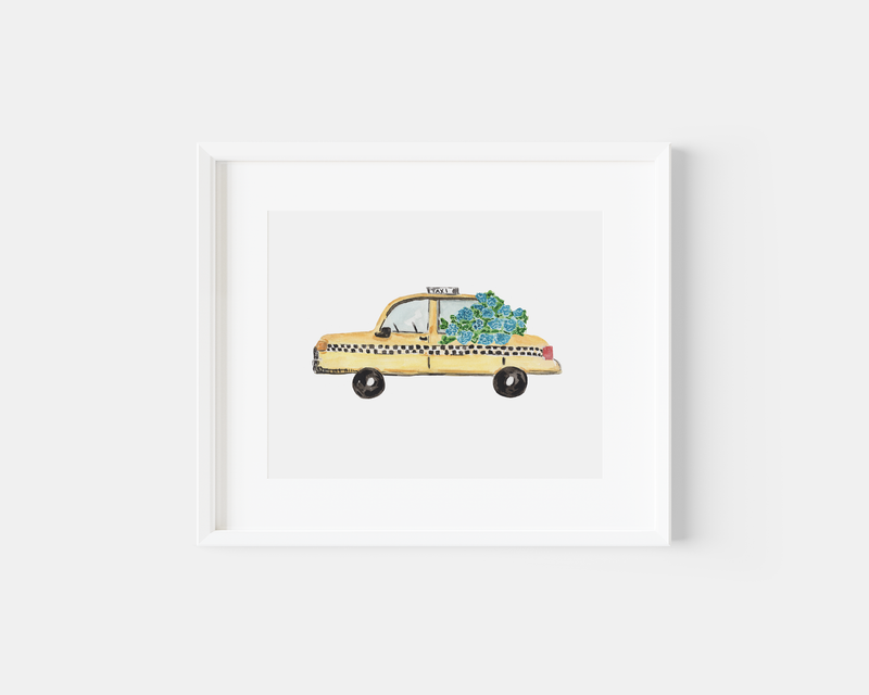 Hydrangea Yellow Taxi Art Print