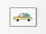 Hydrangea Yellow Taxi Art Print