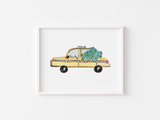 Hydrangea Yellow Taxi Art Print